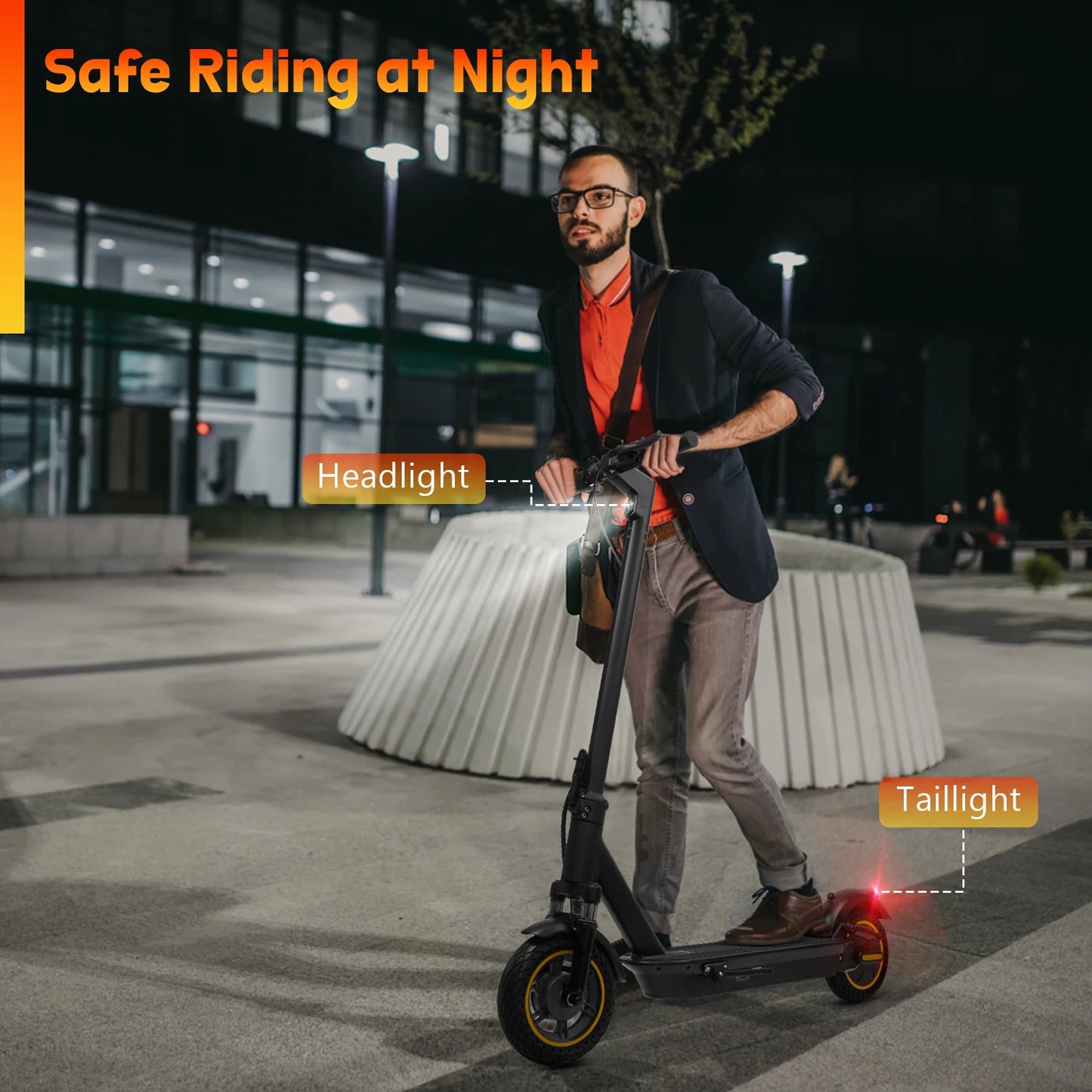 AOVOPRO V1MAX PRO 1200W Electric Scooter 45KM Max Range 35KM/H 500W Motor Power 42V14.5AH Folding Electric Scooter for Adults