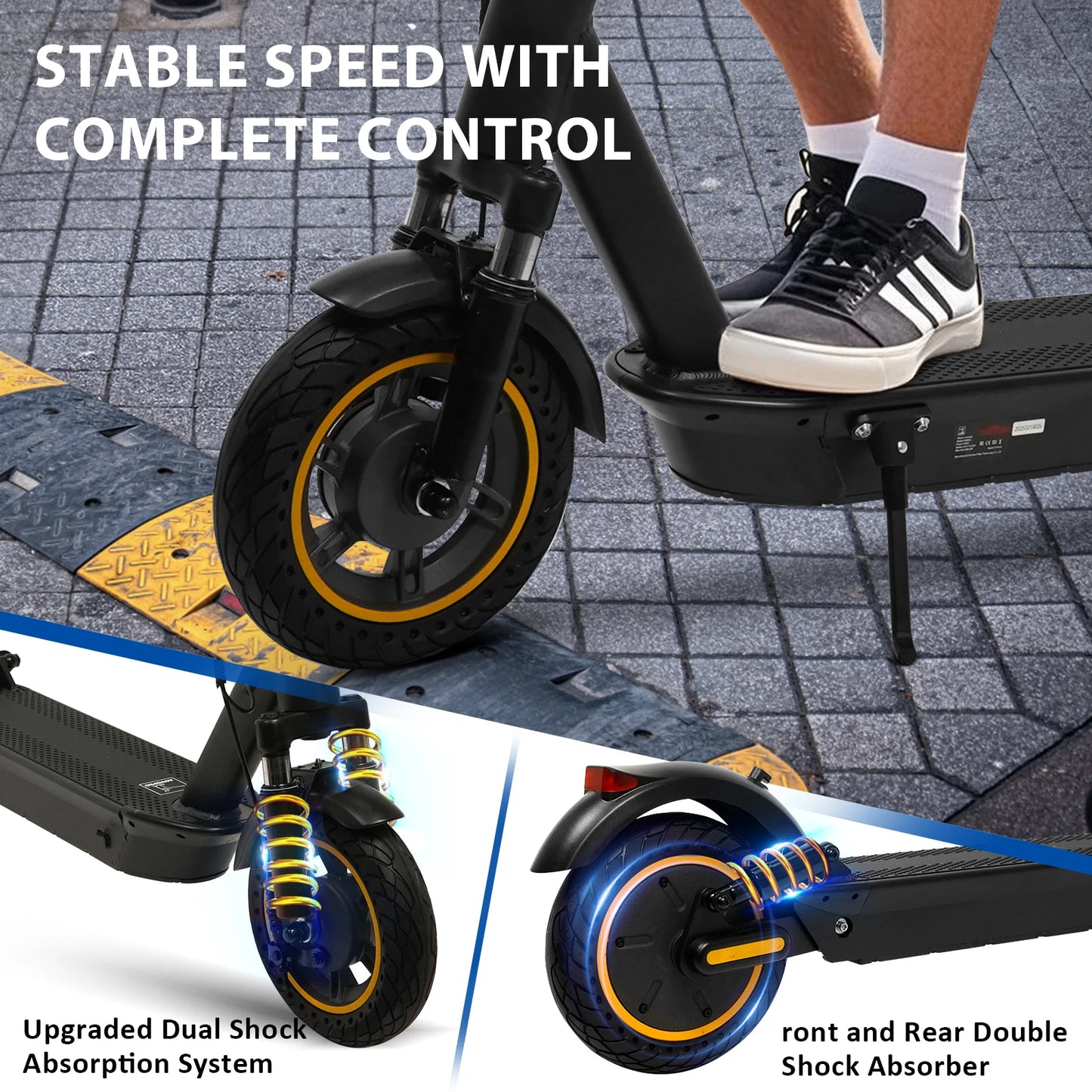 2025 Upgrate AOVOPRO Smart APP Electric Scooter 350W/500W Powerful Motor 36V/42V 25-45KM  Range Adults EScooter with Dual Brake