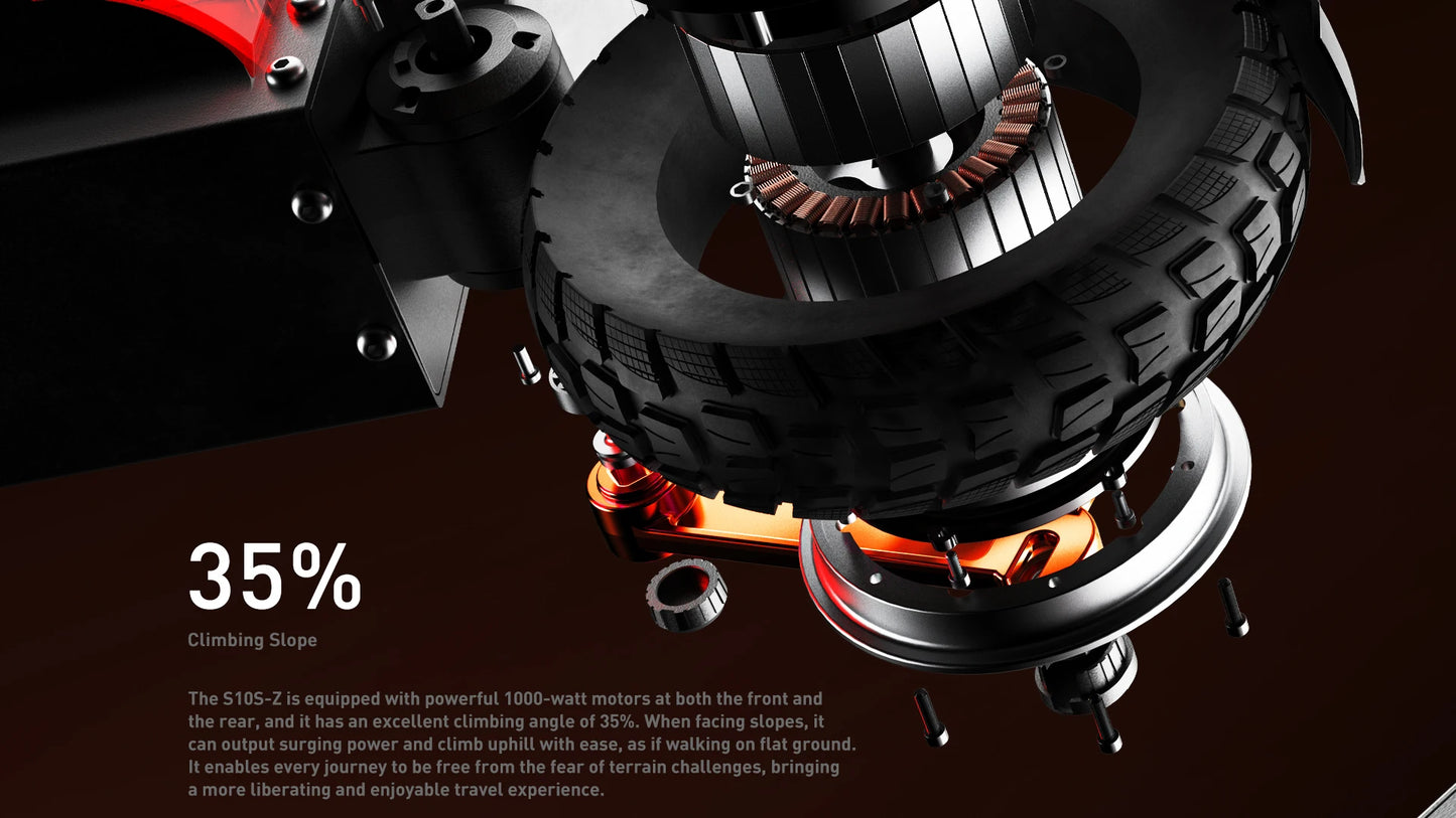 JOYOR S10-S-Z Electric Scooter 60V 18Ah Battery, Dual 1000W Motor ,10” Tire Adult Escooter,65km/h Max Speed 70-85km Range Black