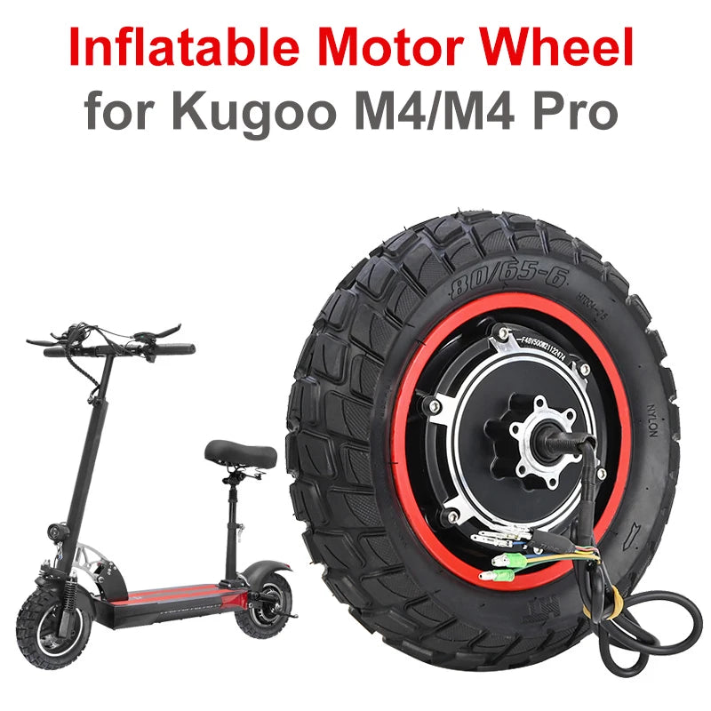 48V 1000W Motor Replacement for Kugoo M4/M4PRO Electric Scooter 10 Inch Inflatable Tire Rear Wheel Motor