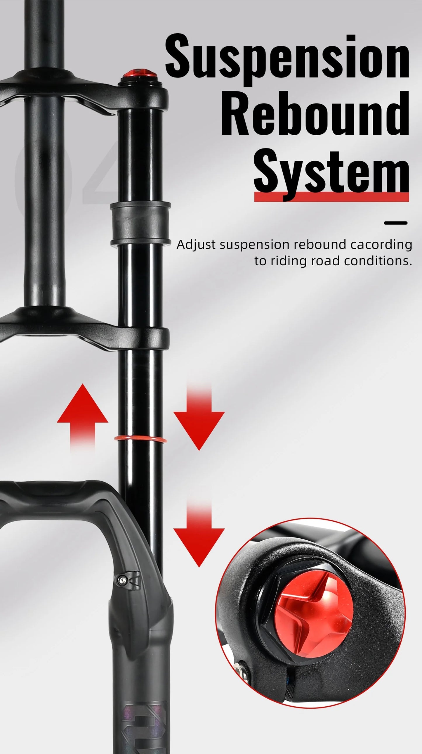 NanLio Bicycle Double Shoulder Air Suspension Fork - 150mm Travel for MTB & E-Bike Bikes 27.5"/29" Double Crown Fork