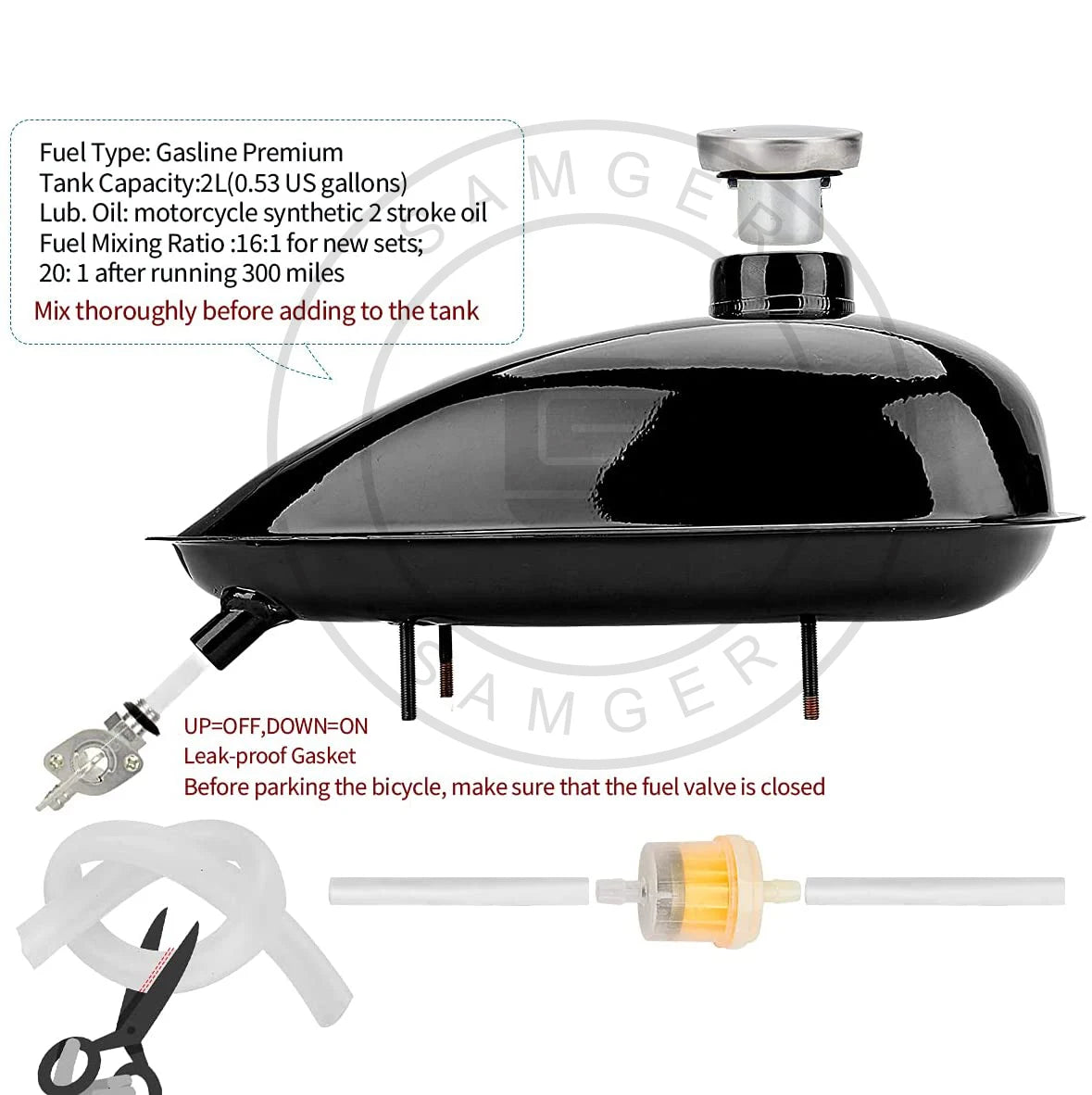 Samger 50/80/100CC Bicycle Engine Kit 2 Stroke Pocket Bike Engine For DIY Electric Bicycle Complete Engine from RU/EU