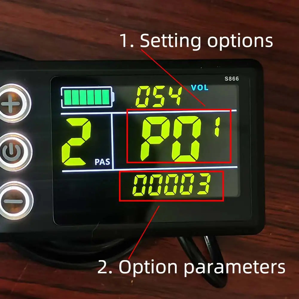 36V 48V 60V 500W 25A Sine Wave Brushless Motor Controller S866 Color LCD Display PAS Kit for Electric Scooter Bike E-bike Repair