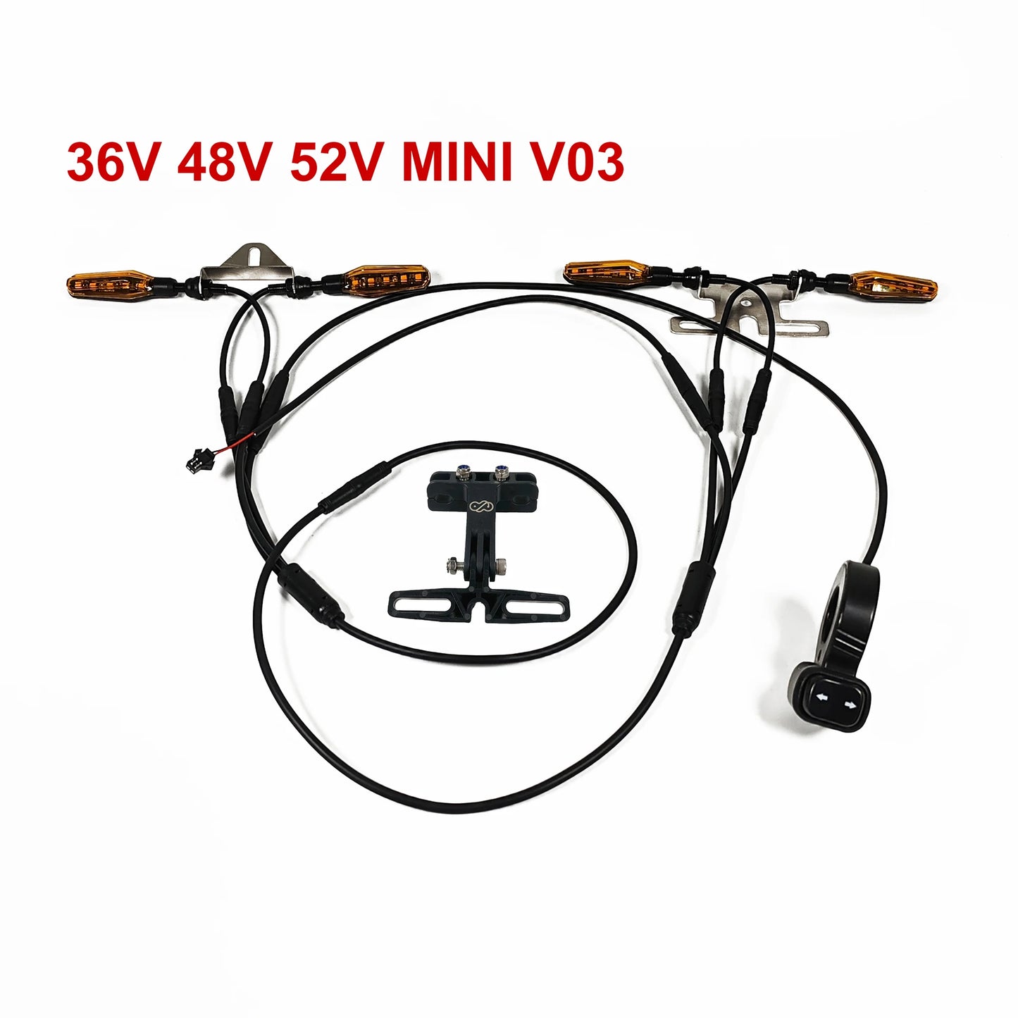 IGO-E Ebike Electric Bicycle Turn Signal Kit Set 36V 48V52V 72V Flow Flashing Waterproof Cable