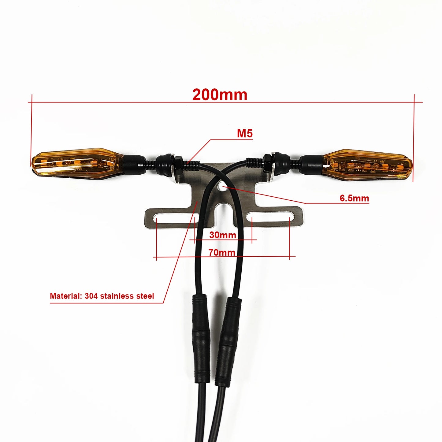 IGO-E Ebike Electric Bicycle Turn Signal Kit Set 36V 48V52V 72V Flow Flashing Waterproof Cable