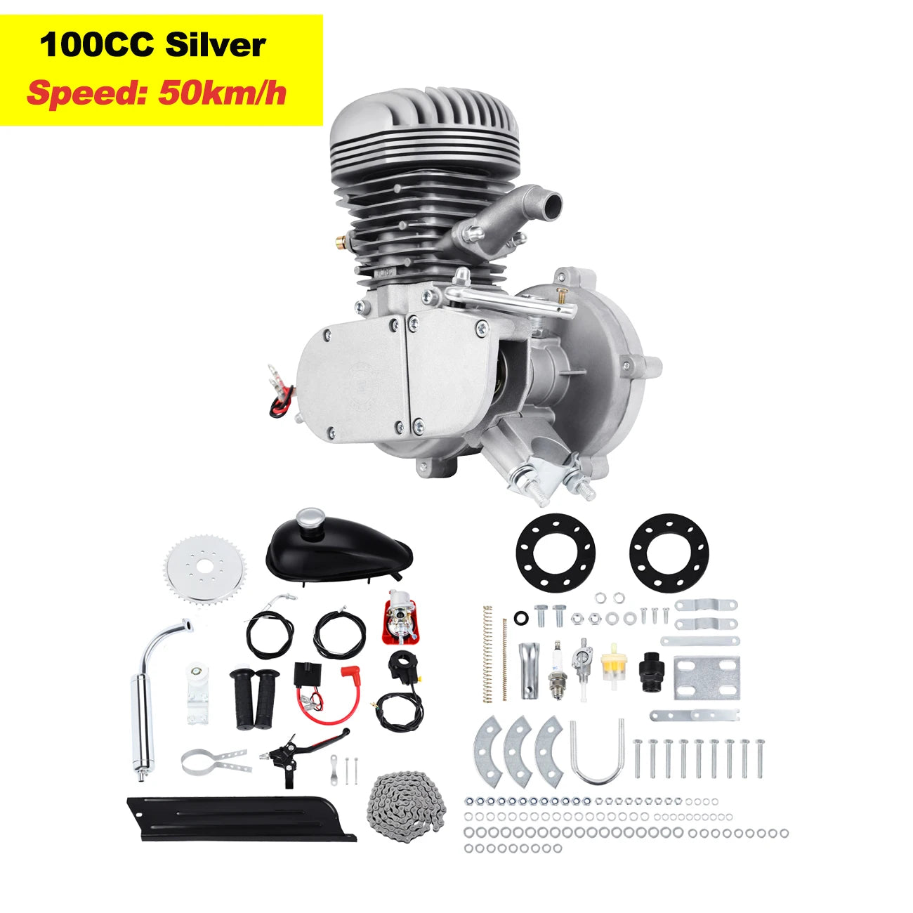 Samger 50/80/100CC Bicycle Engine Kit 2 Stroke Pocket Bike Engine For DIY Electric Bicycle Complete Engine from RU/EU