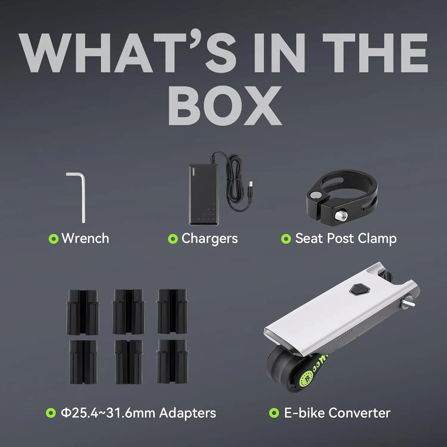 Electric Bike Conversion Kit, Up to 31 Miles Range Pedal Assist for Mountain Bike Road Bike 12V 10Ah Chargeable Battery,15.5Mph