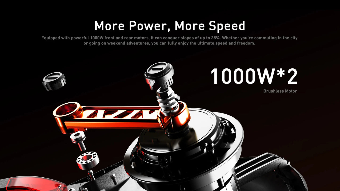 JOYOR S10-S-Z Electric Scooter 60V 18Ah Battery, Dual 1000W Motor ,10” Tire Adult Escooter,65km/h Max Speed 70-85km Range Black