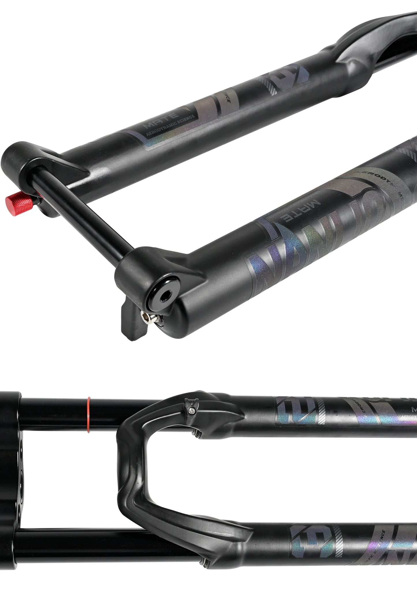 NanLio Bicycle Double Shoulder Air Suspension Fork - 150mm Travel for MTB & E-Bike Bikes 27.5"/29" Double Crown Fork