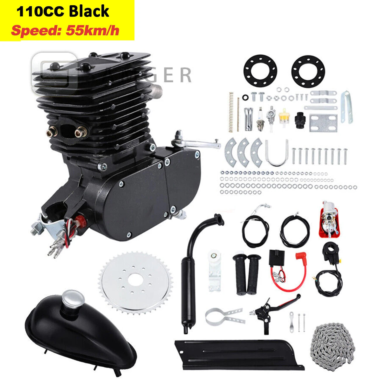 Samger 50/80/100CC Bicycle Engine Kit 2 Stroke Pocket Bike Engine For DIY Electric Bicycle Complete Engine from RU/EU