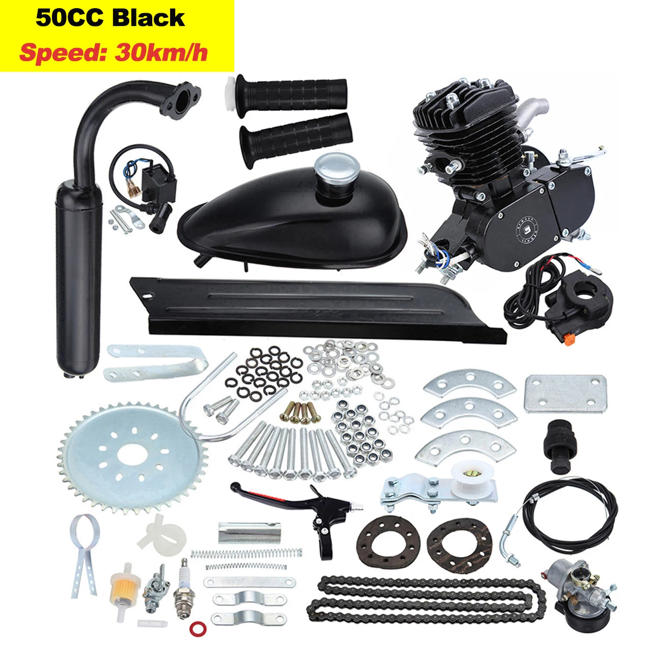 Samger 50/80/100CC Bicycle Engine Kit 2 Stroke Pocket Bike Engine For DIY Electric Bicycle Complete Engine from RU/EU