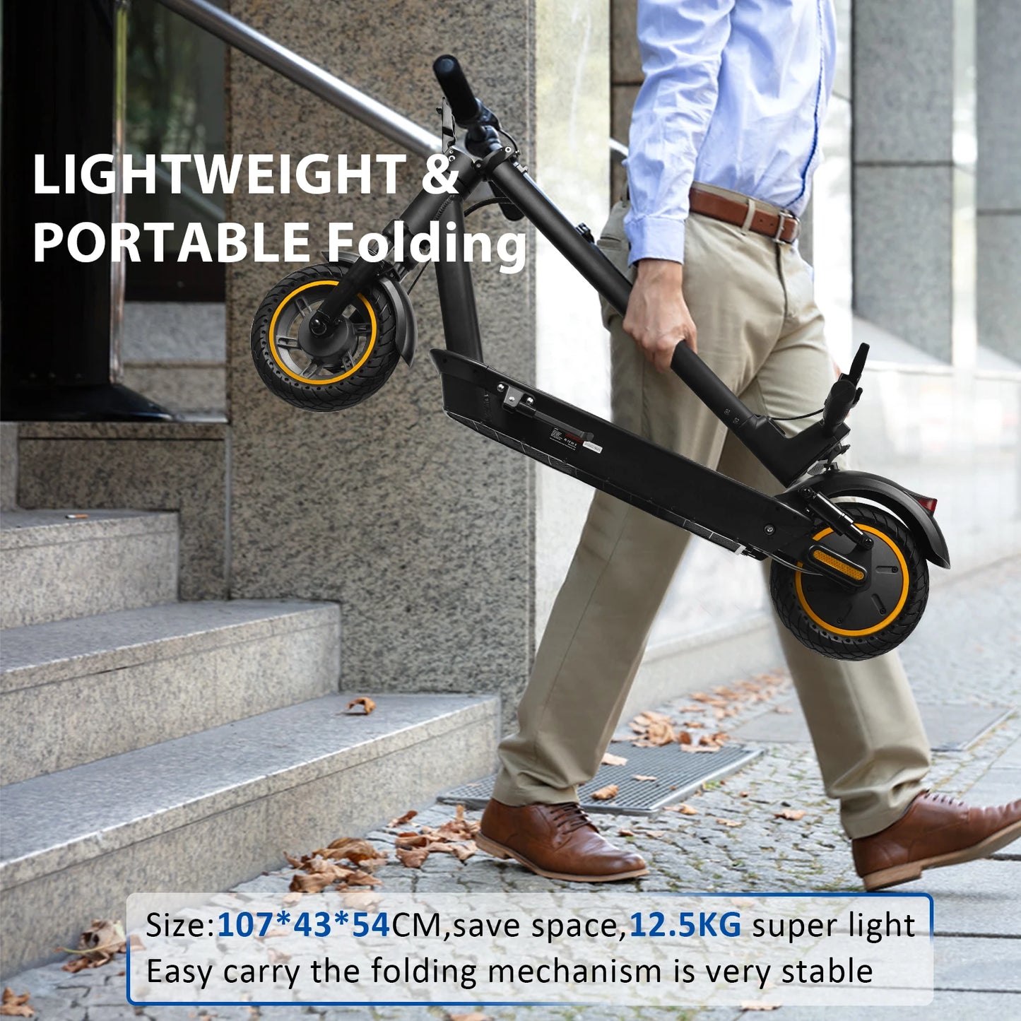 2025 Upgrate AOVOPRO Smart APP Electric Scooter 350W/500W Powerful Motor 36V/42V 25-45KM Range Adults EScooter with Dual Brake