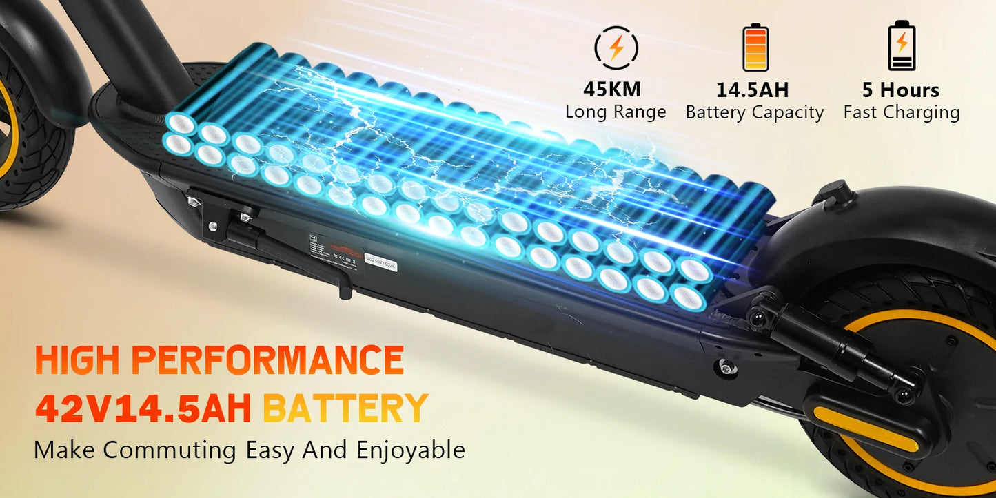 AOVOPRO V1MAX PRO 1200W Electric Scooter 45KM Max Range 35KM/H 500W Motor Power 42V14.5AH Folding Electric Scooter for Adults