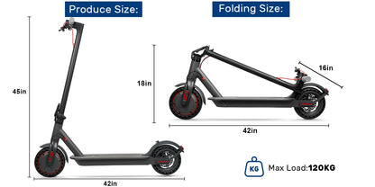 2025 Upgrate AOVOPRO Smart APP Electric Scooter 350W/500W Powerful Motor 36V/42V 25-45KM Range Adults EScooter with Dual Brake