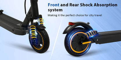 2025 Upgrate AOVOPRO Smart APP Electric Scooter 350W/500W Powerful Motor 36V/42V 25-45KM Range Adults EScooter with Dual Brake