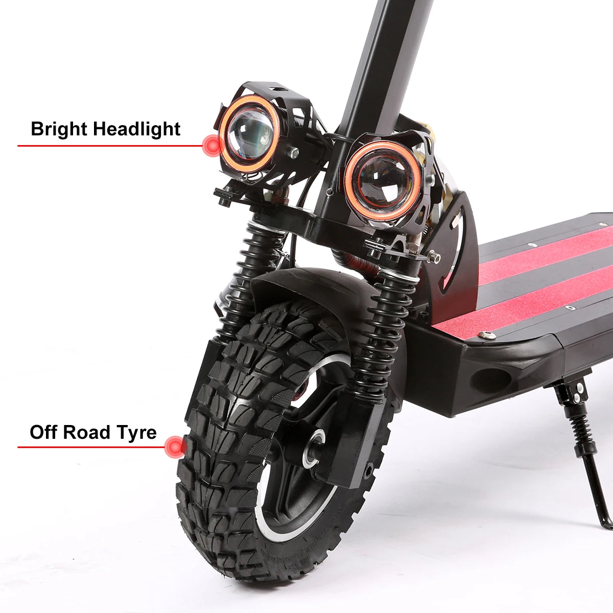 800W Powerful Electric Scooter 48V 15Ah Max Speed ​​50km/h 50km Range 10'' Tires Dual Shock Absorbing Folding EScooter for Adults