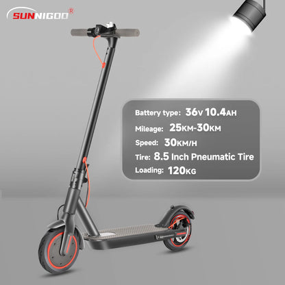 SUNNIGOO N7PRO 350W Adult Electric Scooter With APP 36V 10.4Ah Escooter 30km/h Kick Scooter Lightweight Long Range 30km Scooter