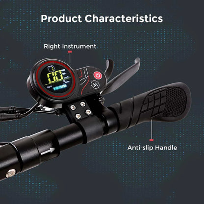 800W Powerful Electric Scooter 48V 15Ah Max Speed ​​50km/h 50km Range 10'' Tires Dual Shock Absorbing Folding EScooter for Adults