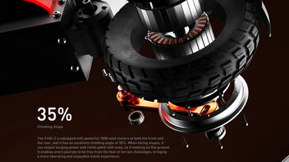 JOYOR S10-S-Z Electric Scooter 60V 18Ah Battery, Dual 1000W Motor ,10” Tire Adult Escooter,65km/h Max Speed 70-85km Range Black