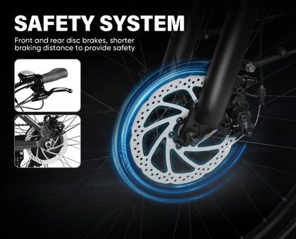 Samebike RS-A01 Pro-T 26Inch Electric Bicycle for Adults Mountain Bike 500W 36V 15Ah Lithium Battery City E-bike