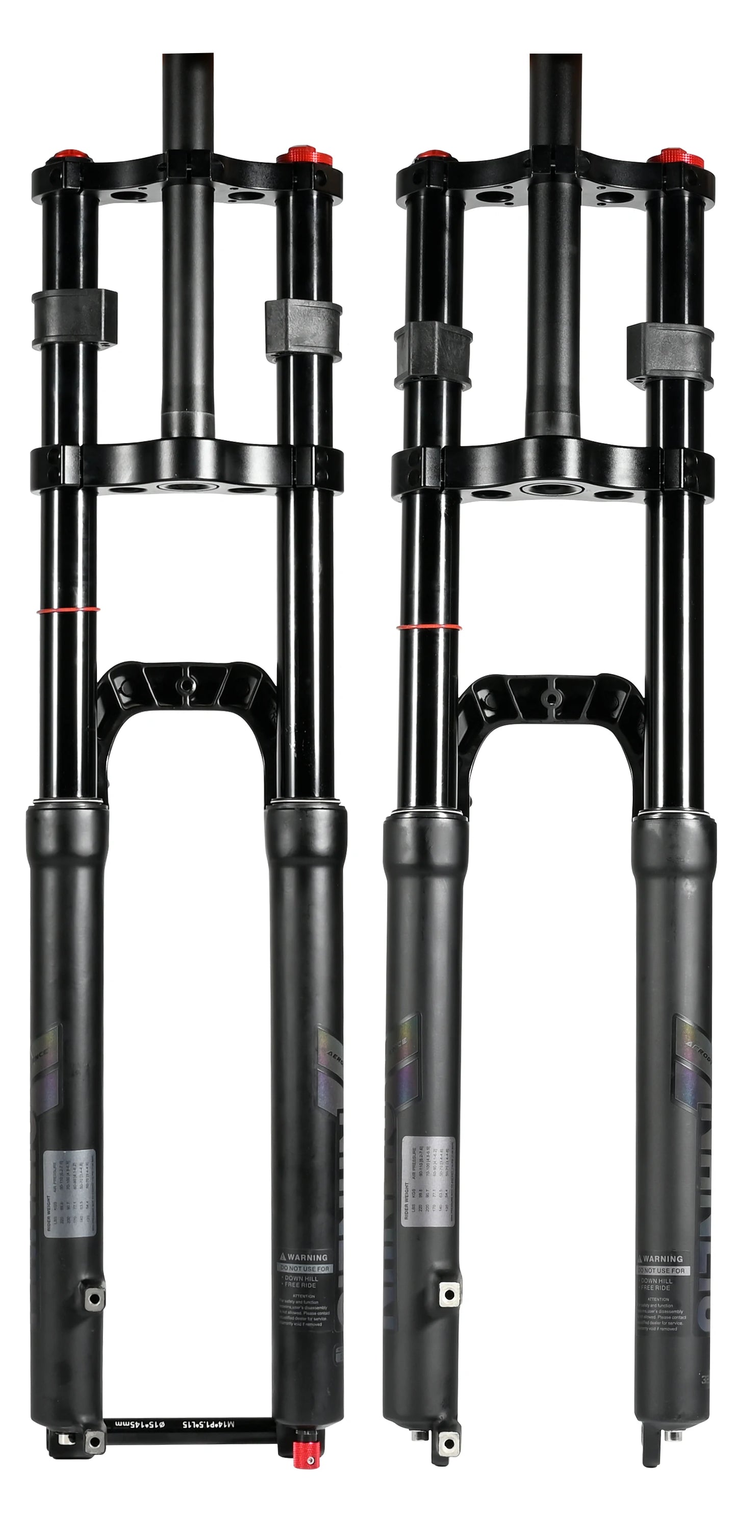 NanLio Bicycle Double Shoulder Air Suspension Fork - 150mm Travel for MTB & E-Bike Bikes 27.5"/29" Double Crown Fork