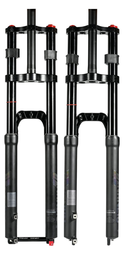 NanLio Bicycle Double Shoulder Air Suspension Fork - 150mm Travel for MTB & E-Bike Bikes 27.5"/29" Double Crown Fork