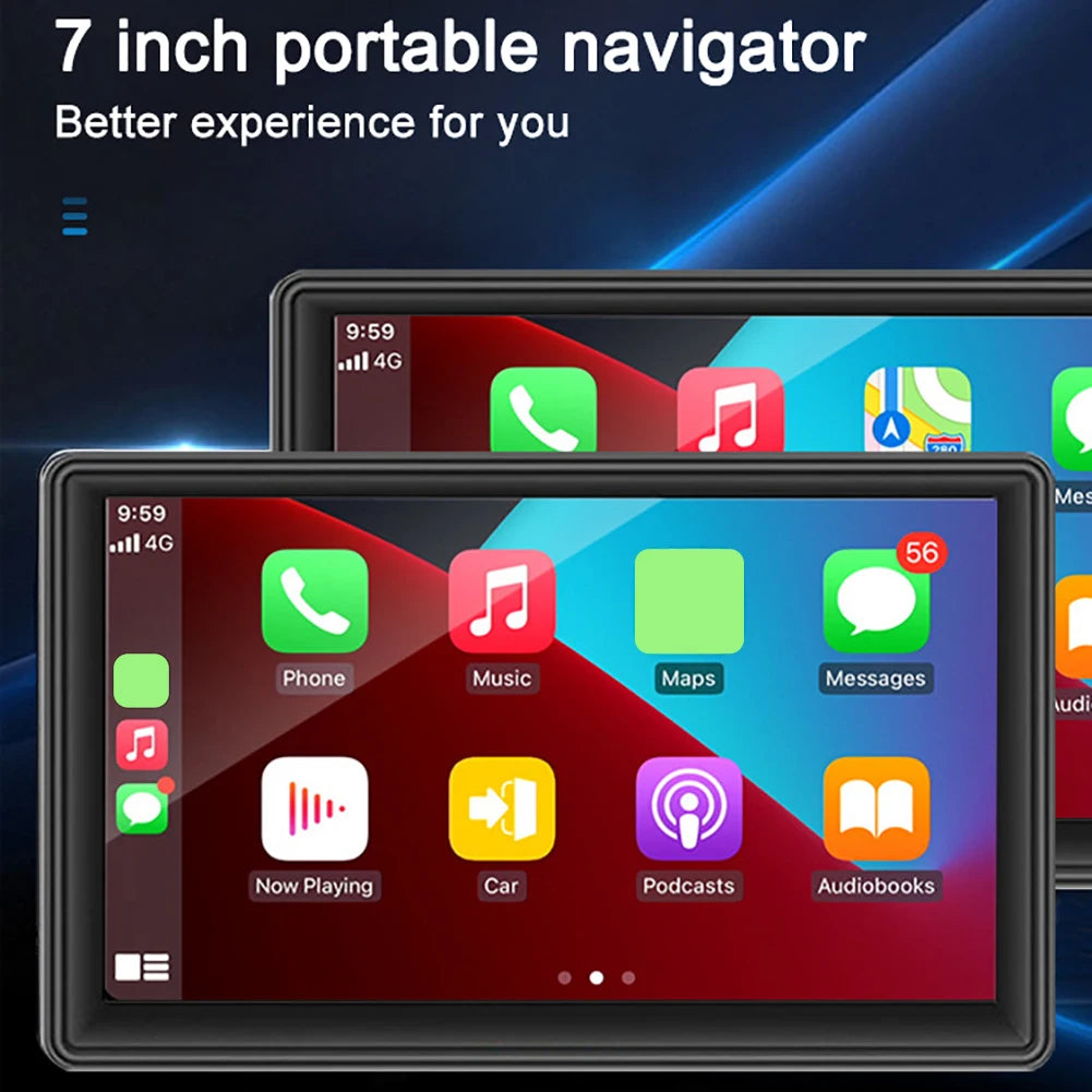 Carplay Android Auto Car Monitor HD Display MP5 Player 7.0 Inch Touch Screen Bluetooth-Compatible WiFi FM Radio Reversing Camera