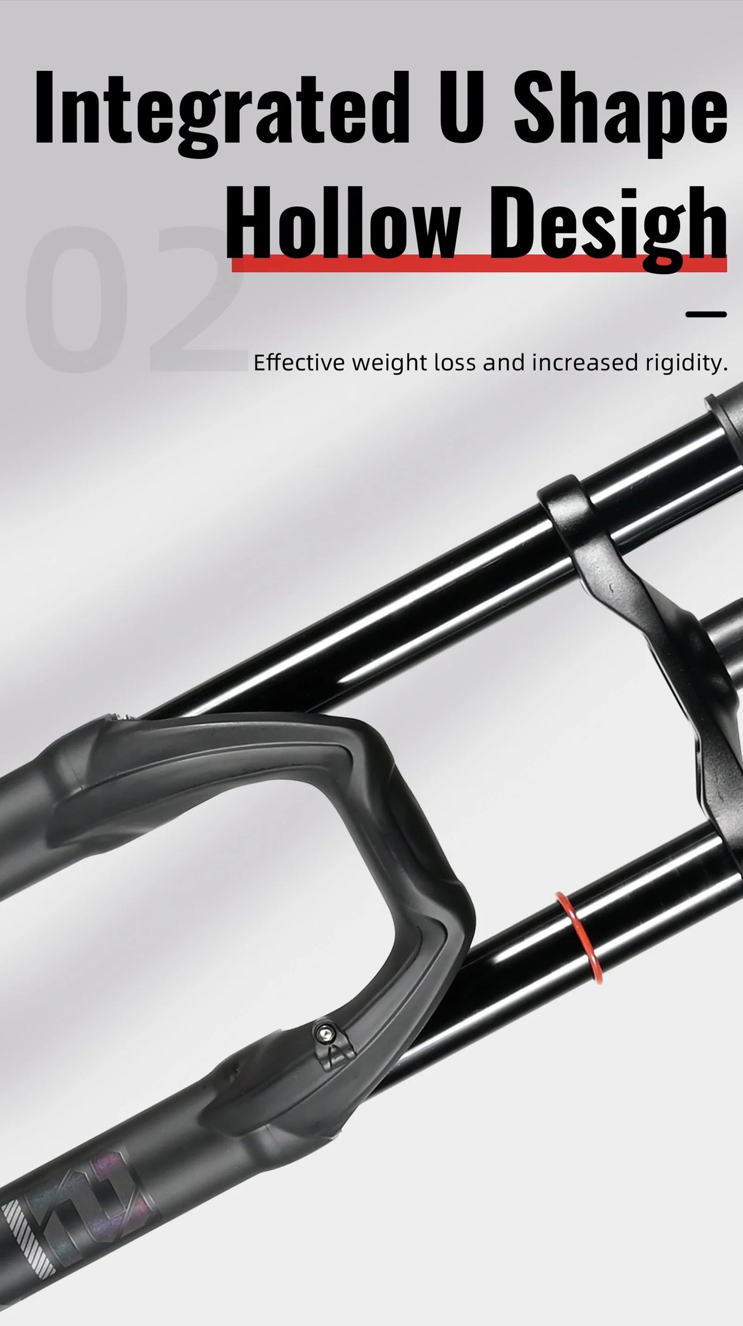 NanLio Bicycle Double Shoulder Air Suspension Fork - 150mm Travel for MTB & E-Bike Bikes 27.5"/29" Double Crown Fork