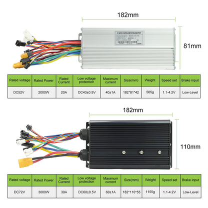 ESOULBIKE Electric bicycle kit e-bike Rear 52V 2000W ebike Electric bike Conversion Kit 26 28inch 700C Wheel hub motor