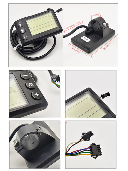 36V 48V 60V 500W 25A Sine Wave Brushless Motor Controller S866 Color LCD Display PAS Kit for Electric Scooter Bike E-bike Repair