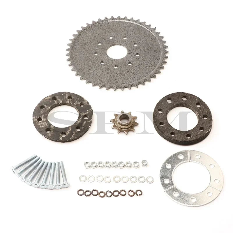 44 Tooth Rear Drive Sprocket Engine Set Mount Pads Kit Fit 49cc 66cc 80cc Motorised Bicycle Bike Rear Drive Sprocket