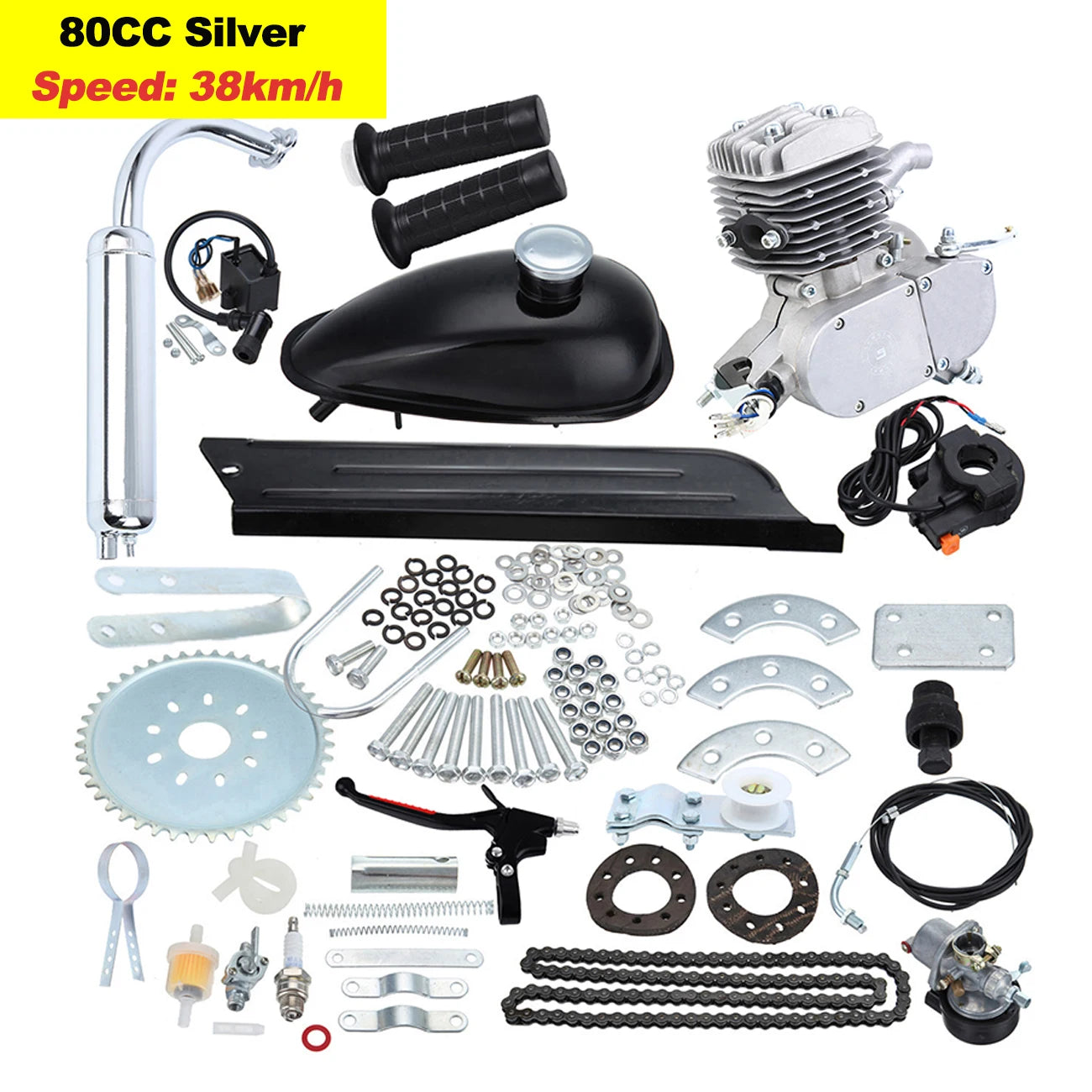 Samger 50/80/100CC Bicycle Engine Kit 2 Stroke Pocket Bike Engine For DIY Electric Bicycle Complete Engine from RU/EU