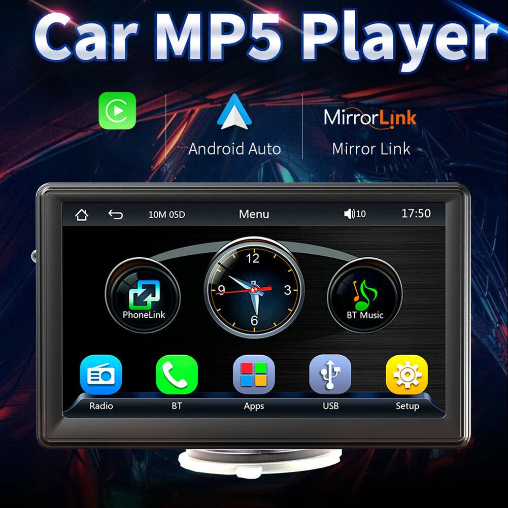 Carplay Android Auto Car Monitor HD Display MP5 Player 7.0 Inch Touch Screen Bluetooth-Compatible WiFi FM Radio Reversing Camera