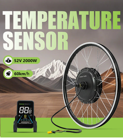 ESOULBIKE Electric bicycle kit e-bike Rear 52V 2000W ebike Electric bike Conversion Kit 26 28inch 700C Wheel hub motor