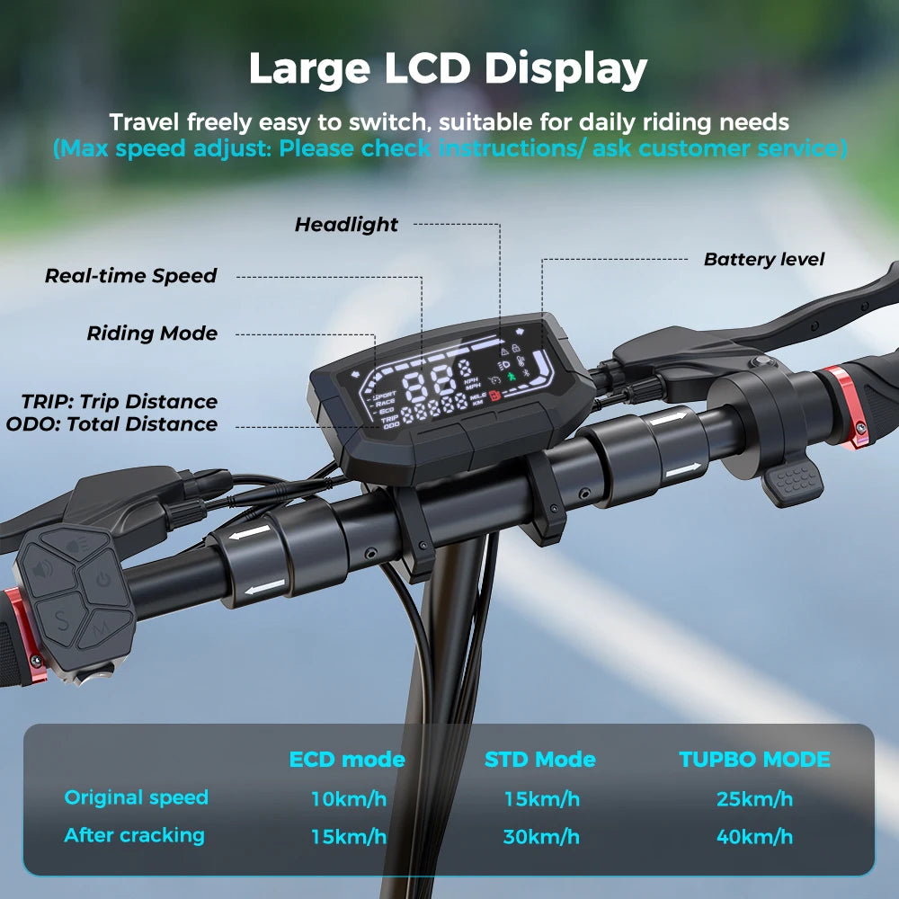 iScooter iX3 800W Powerful Electric Scooter 40KM Range 10inch Off Road Tire Electric Kick Scooter 10Ah 40KM/H Scooter for Adults