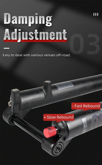 NanLio Bicycle Double Shoulder Air Suspension Fork - 150mm Travel for MTB & E-Bike Bikes 27.5"/29" Double Crown Fork