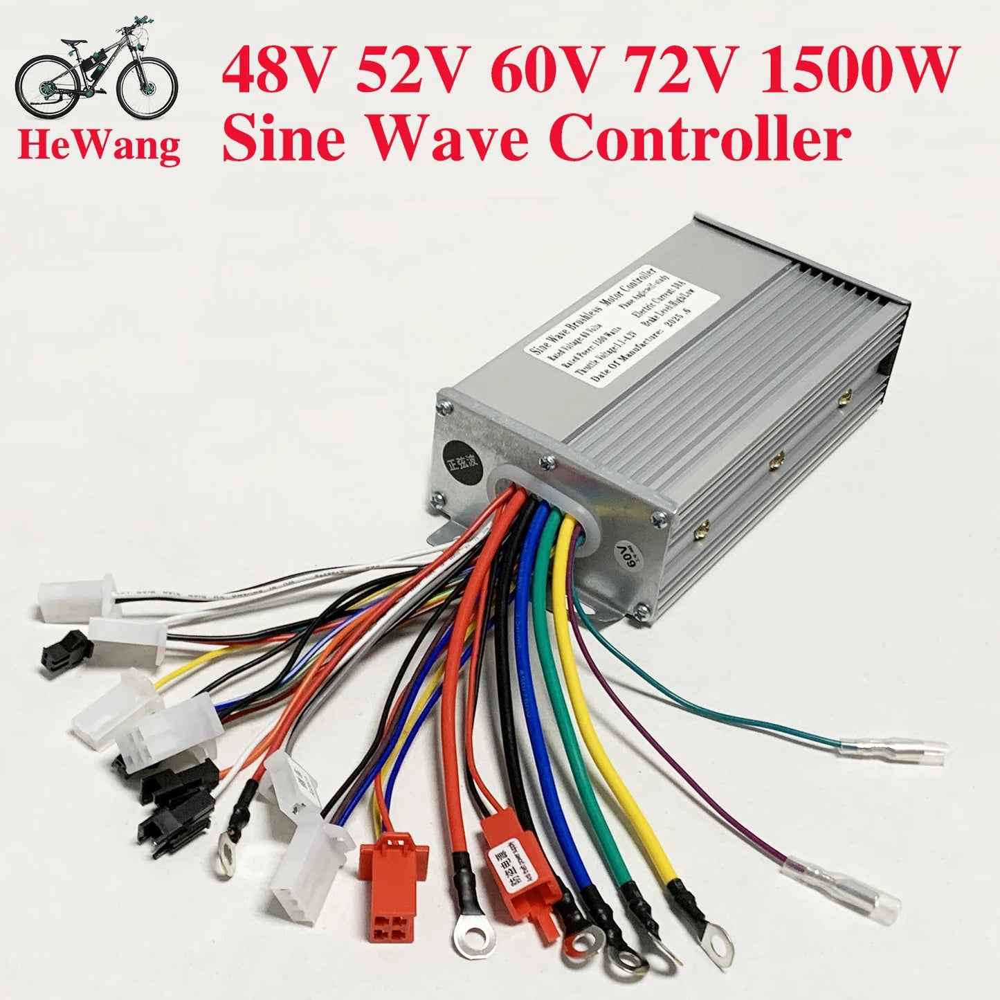 48V 52V 60V 64V 72V Sine wave controller Ebike 1000W 1500W brushless motor controller MAX 30A for electric vehicle scooter