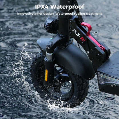iScooter iX3 800W Powerful Electric Scooter 40KM Range 10inch Off Road Tire Electric Kick Scooter 10Ah 40KM/H Scooter for Adults