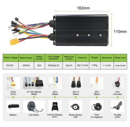 ESOULBIKE Electric bicycle kit e-bike Rear 52V 2000W ebike Electric bike Conversion Kit 26 28inch 700C Wheel hub motor