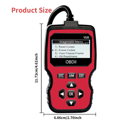 Obd2 Scanner - Advanced Car Diagnostic Tool with Engine Fault Code Reader, Voltage Tester, and Real-Time Data Stream Function