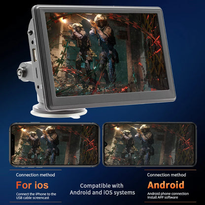 Carplay Android Auto Car Monitor HD Display MP5 Player 7.0 Inch Touch Screen Bluetooth-Compatible WiFi FM Radio Reversing Camera