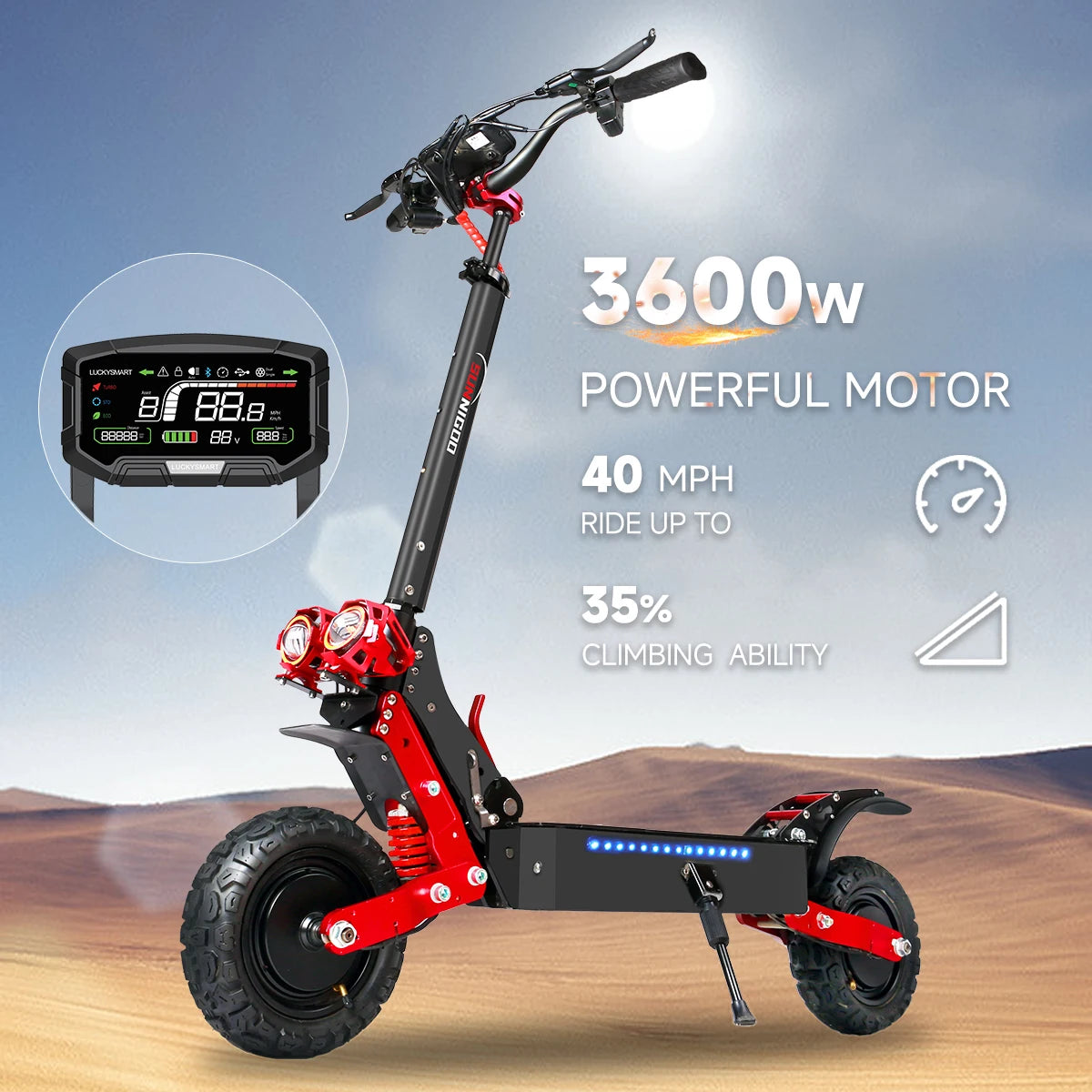 X7/X7PRO 3600W Electric Scooter 60-65km/h Dual 1800W Motor Escooter 11Inch 48V 21Ah  45-60km Mileage Foldable Electric Scooter