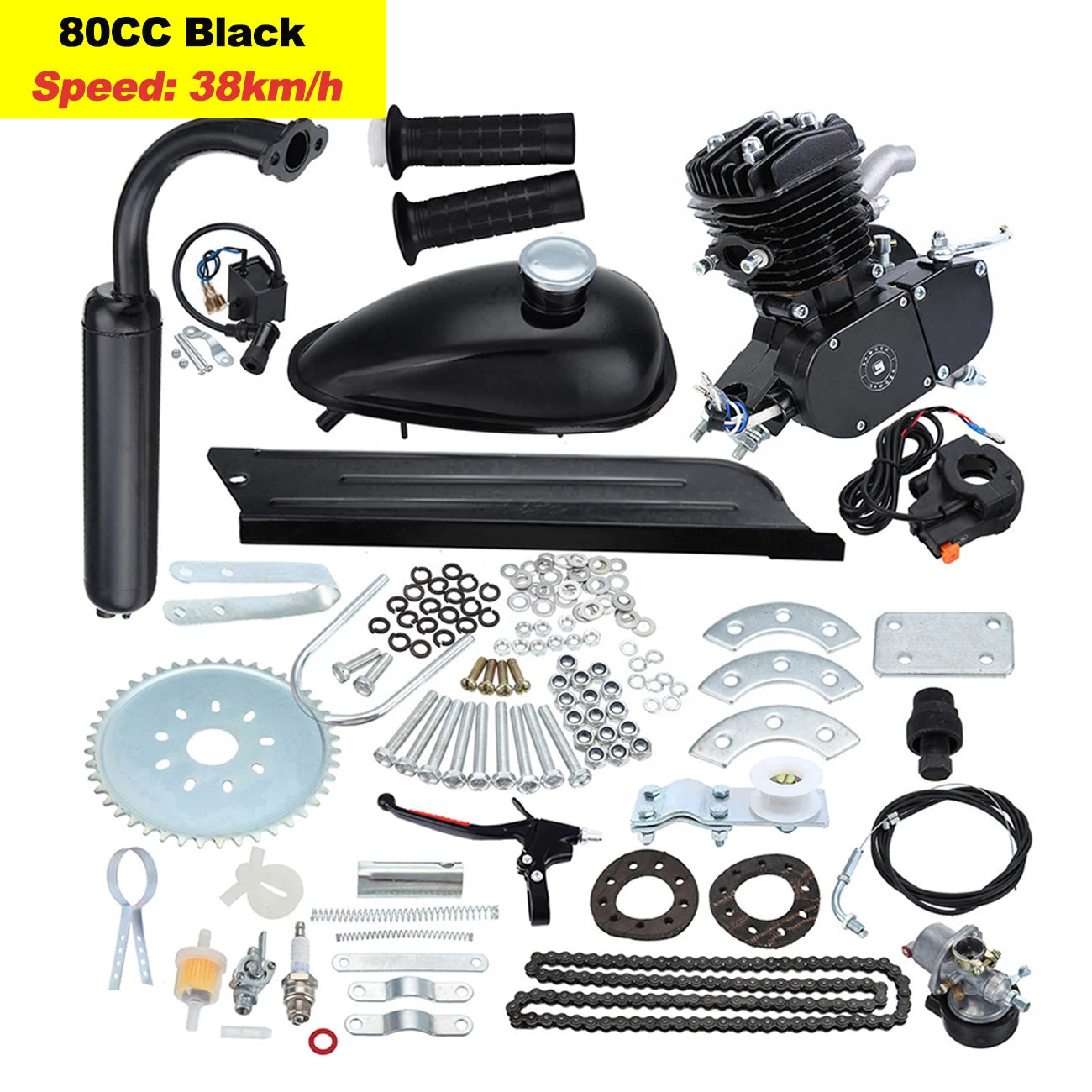 Samger 50/80/100CC Bicycle Engine Kit 2 Stroke Pocket Bike Engine For DIY Electric Bicycle Complete Engine from RU/EU