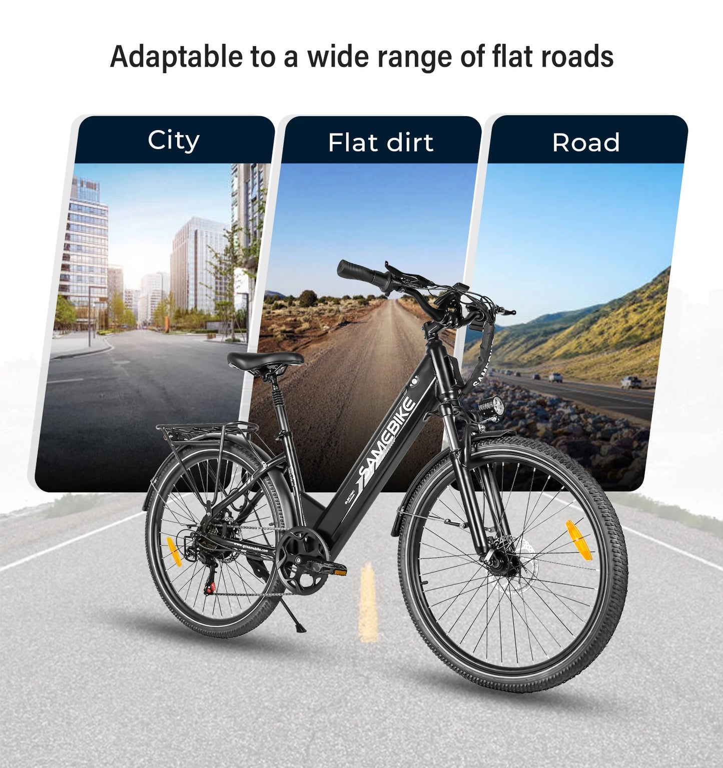 Samebike RS-A01 Pro-T 26Inch Electric Bicycle for Adults Mountain Bike 500W 36V 15Ah Lithium Battery City E-bike