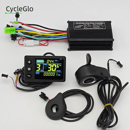 36V 48V 60V 500W 25A Sine Wave Brushless Motor Controller S866 Color LCD Display PAS Kit for Electric Scooter Bike E-bike Repair