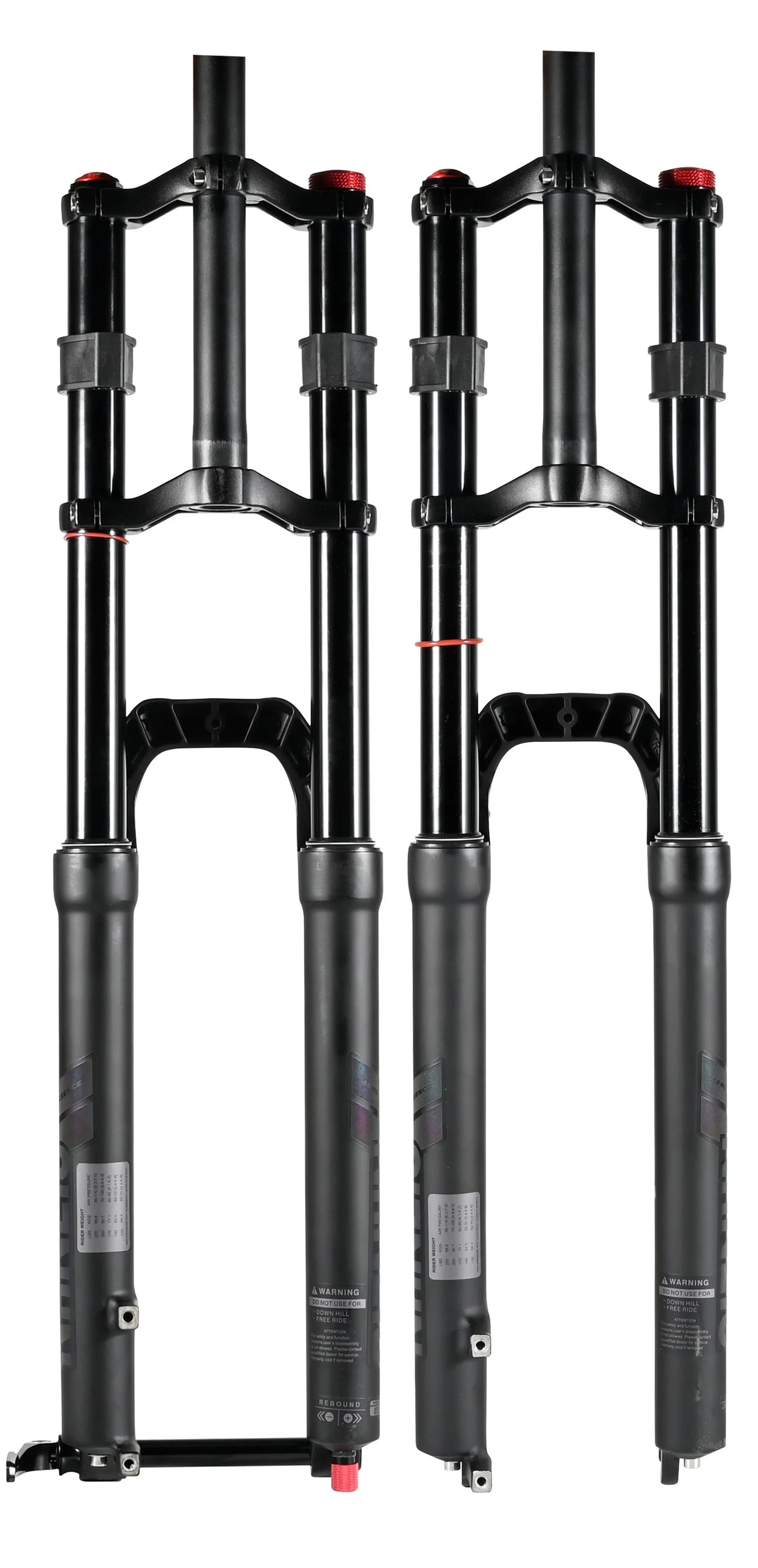 NanLio Bicycle Double Shoulder Air Suspension Fork - 150mm Travel for MTB & E-Bike Bikes 27.5"/29" Double Crown Fork