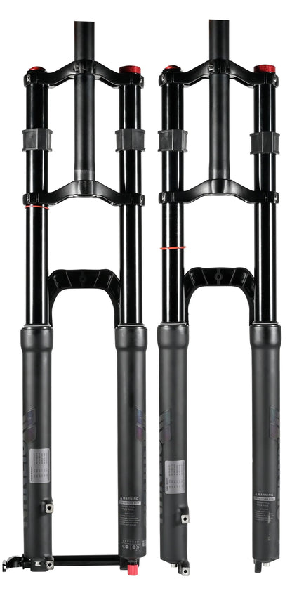 NanLio Bicycle Double Shoulder Air Suspension Fork - 150mm Travel for MTB & E-Bike Bikes 27.5"/29" Double Crown Fork