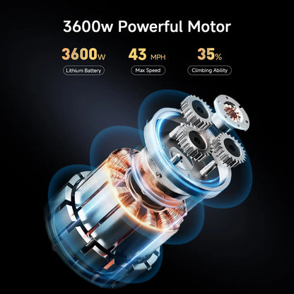 X7/X7PRO 3600W Electric Scooter 60-65km/h Dual 1800W Motor Escooter 11Inch 48V 21Ah  45-60km Mileage Foldable Electric Scooter