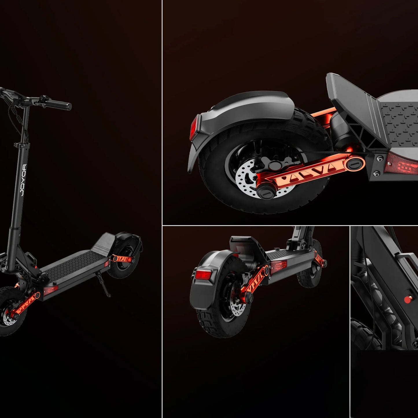 JOYOR S10-S-Z Electric Scooter 60V 18Ah Battery, Dual 1000W Motor ,10” Tire Adult Escooter,65km/h Max Speed 70-85km Range Black