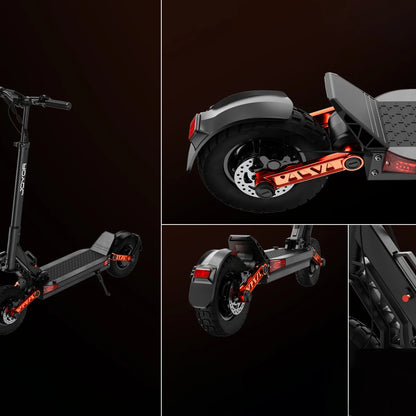 JOYOR S10-S-Z Electric Scooter 60V 18Ah Battery, Dual 1000W Motor ,10” Tire Adult Escooter,65km/h Max Speed 70-85km Range Black